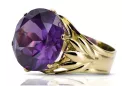 Ring Alexandrite 8K žlté zlato Vintage craft vrc029x-ax Art Deco